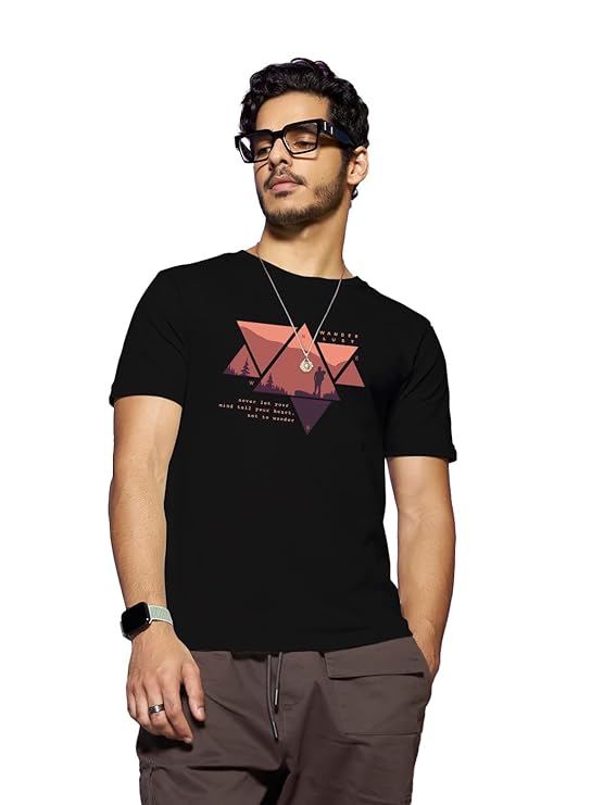 Men's Printed 100% Cotton T-Shirt - Regular Fit
