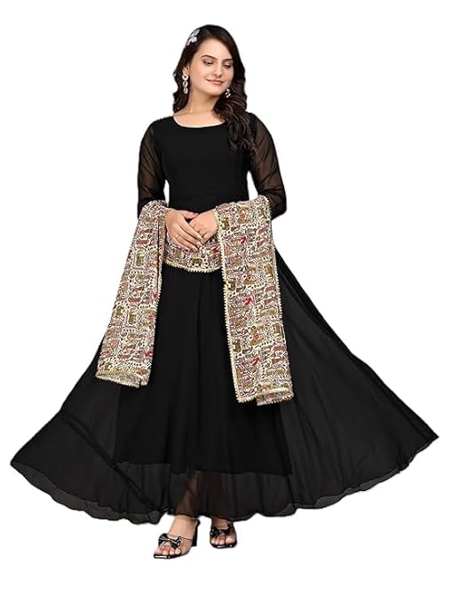 Georgette Anarkali Kurta with Dupatta