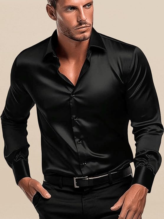 Full Sleeves Curved Hem Length | Shirt for Man