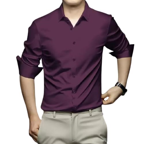 Cotton Casual Formal Shirt with Spread Collar & Full Sleeves