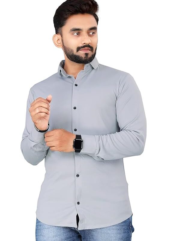 Plain Full Sleeve Strachable Shirt