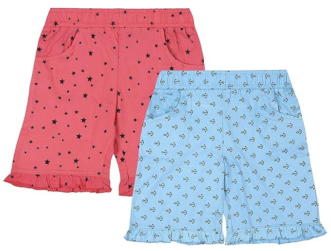 Girls' Regular Fit Printed Multicolour for Comfort and Style