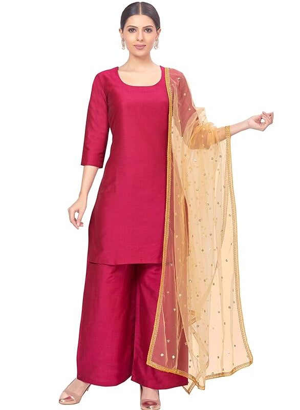 Women's Net sequence Embroidered Full Size Dupatta