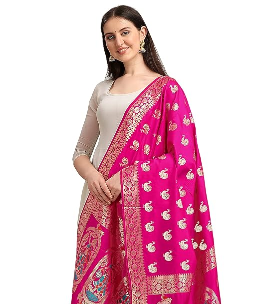 Women's Woven Banarasi Silk Zari Dupatta