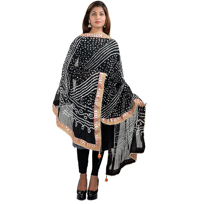 Traditional Silk Bandhej Dupatta