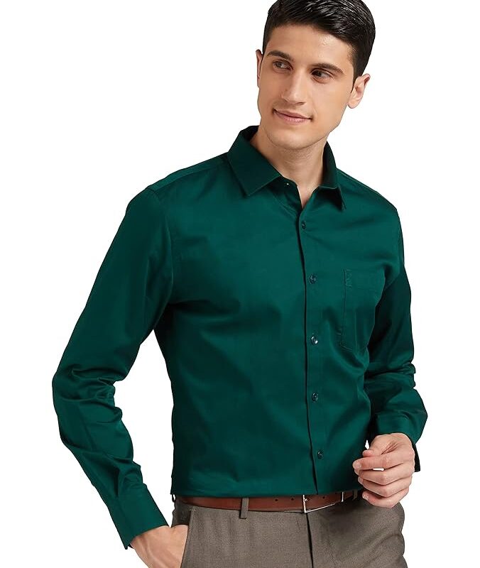 Symbol Men's Solid 100% Cotton Slim Fit Formal Shirt