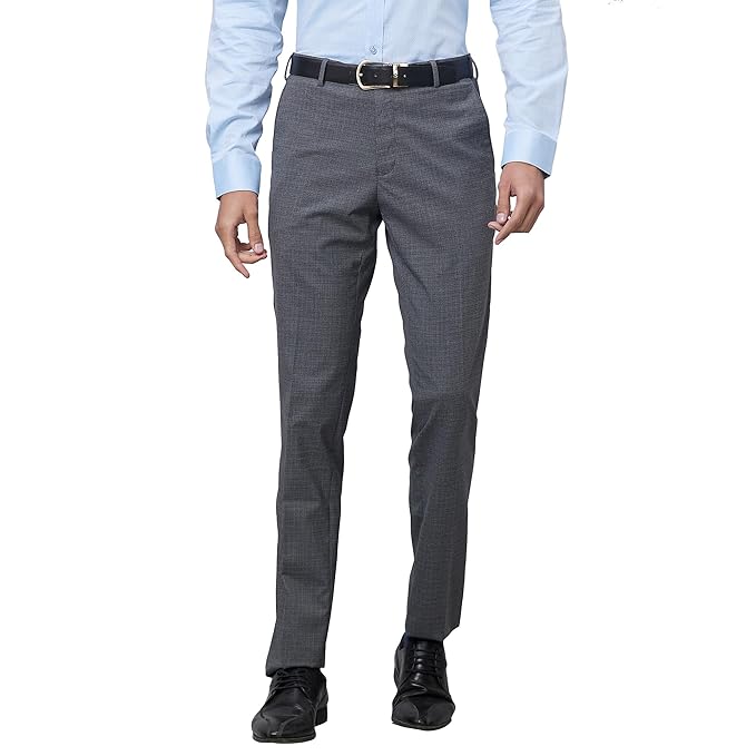 Men Slim Fit Structure Pattern