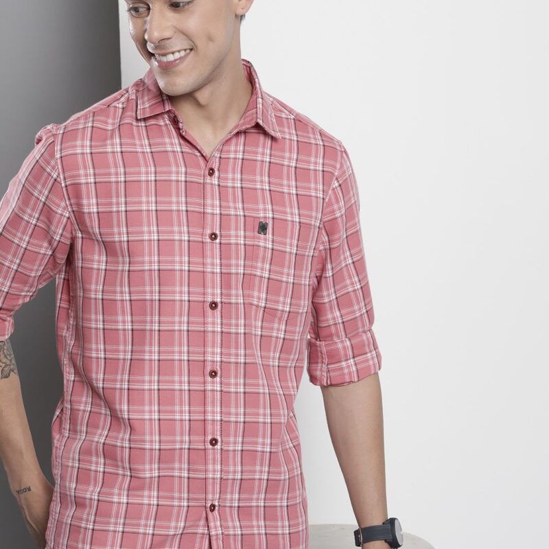 Men Checked Cotton Shirt