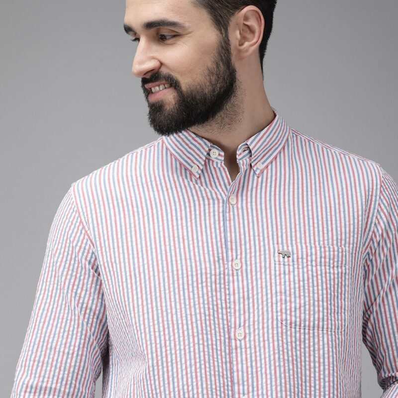 Striped Slim Fit Cotton Shirt