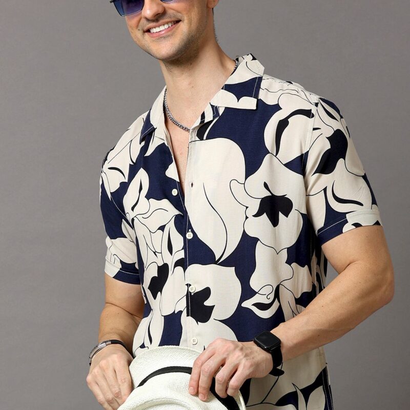 Printed Slim Fit Casual Shirt