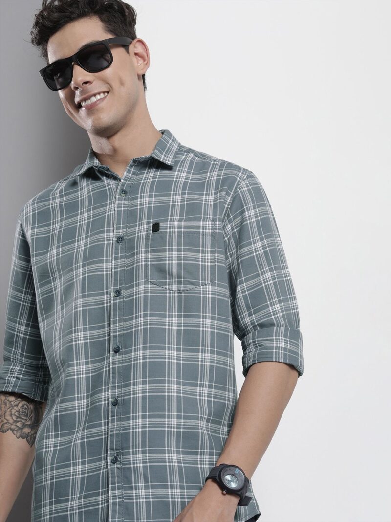 Men Checked Cotton Shirt