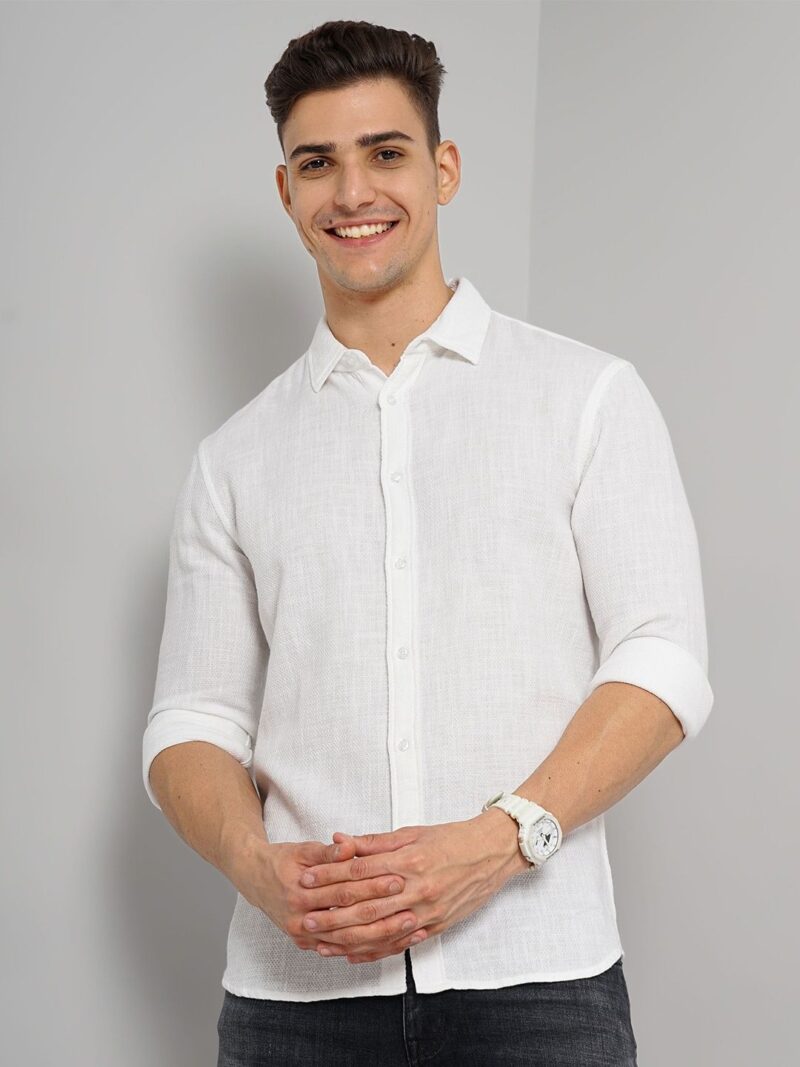 Slim Fit Opaque Casual Shirt
