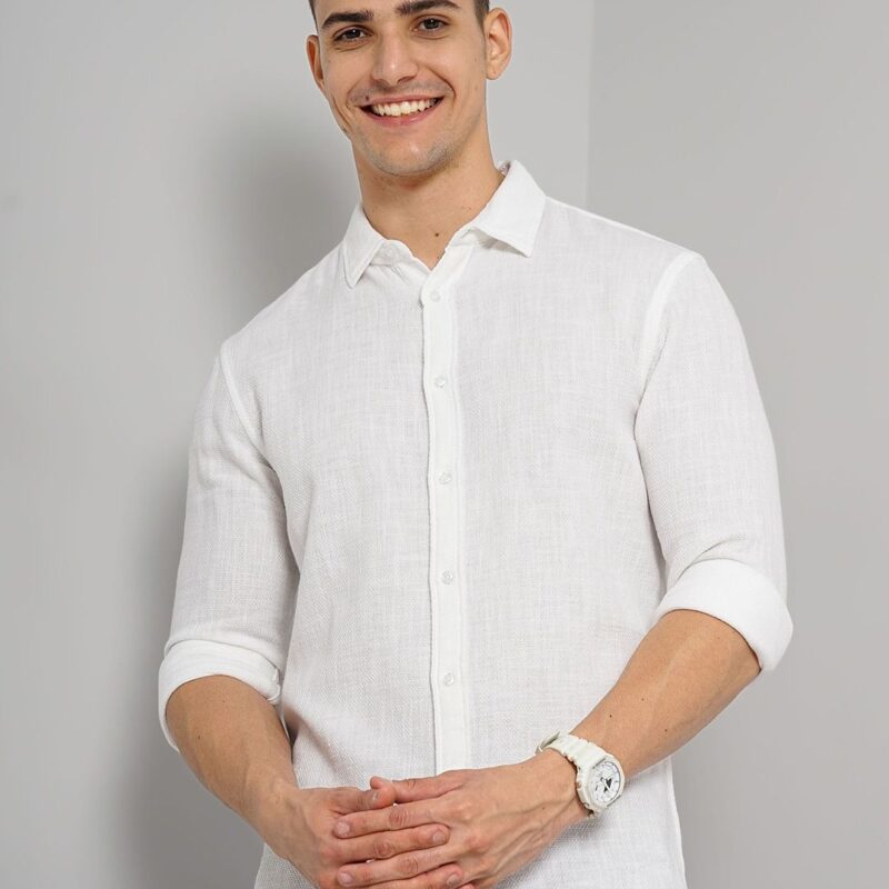 Slim Fit Opaque Casual Shirt
