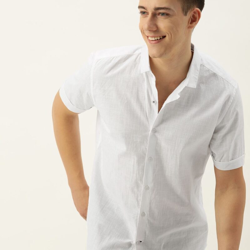 Slim Fit Opaque Casual Shirt