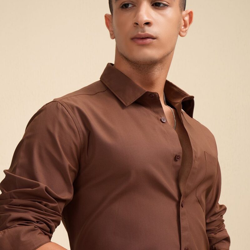 Slim Fit Opaque Casual Shirt