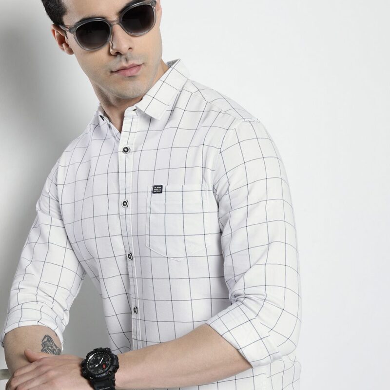 Checked Cotton Casual Shirt