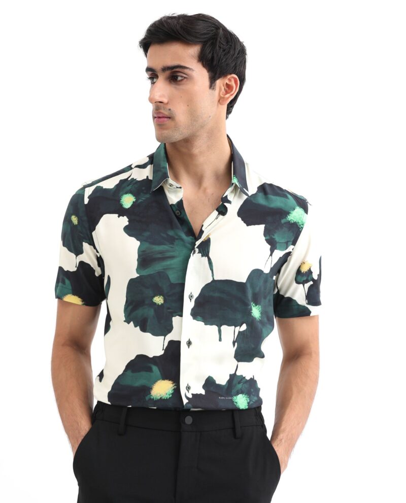 Slim Fit Opaque Casual Shirt