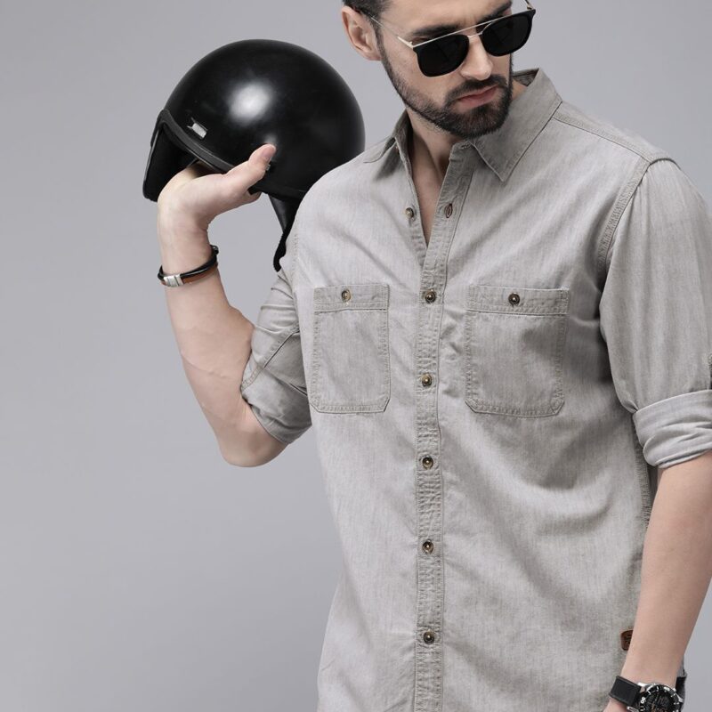 Men Solid Casual Shirt
